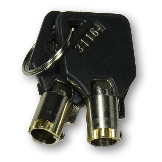 Replacement Tube Key, must specify desired 4 digit key code (eg. DT-KEYR5501)