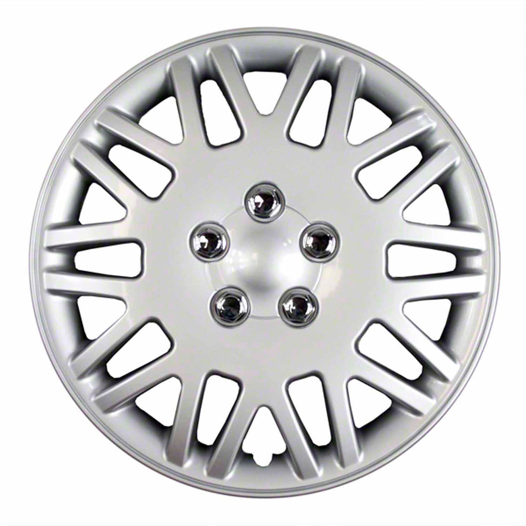 Coast to Coast Wheel Cover 15 Inch Lace Design Silver Set Of 4