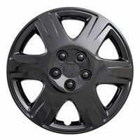 Coast to Coast Wheel Cover 15 Inch 6 Spoke Gloss Black Set Of 4