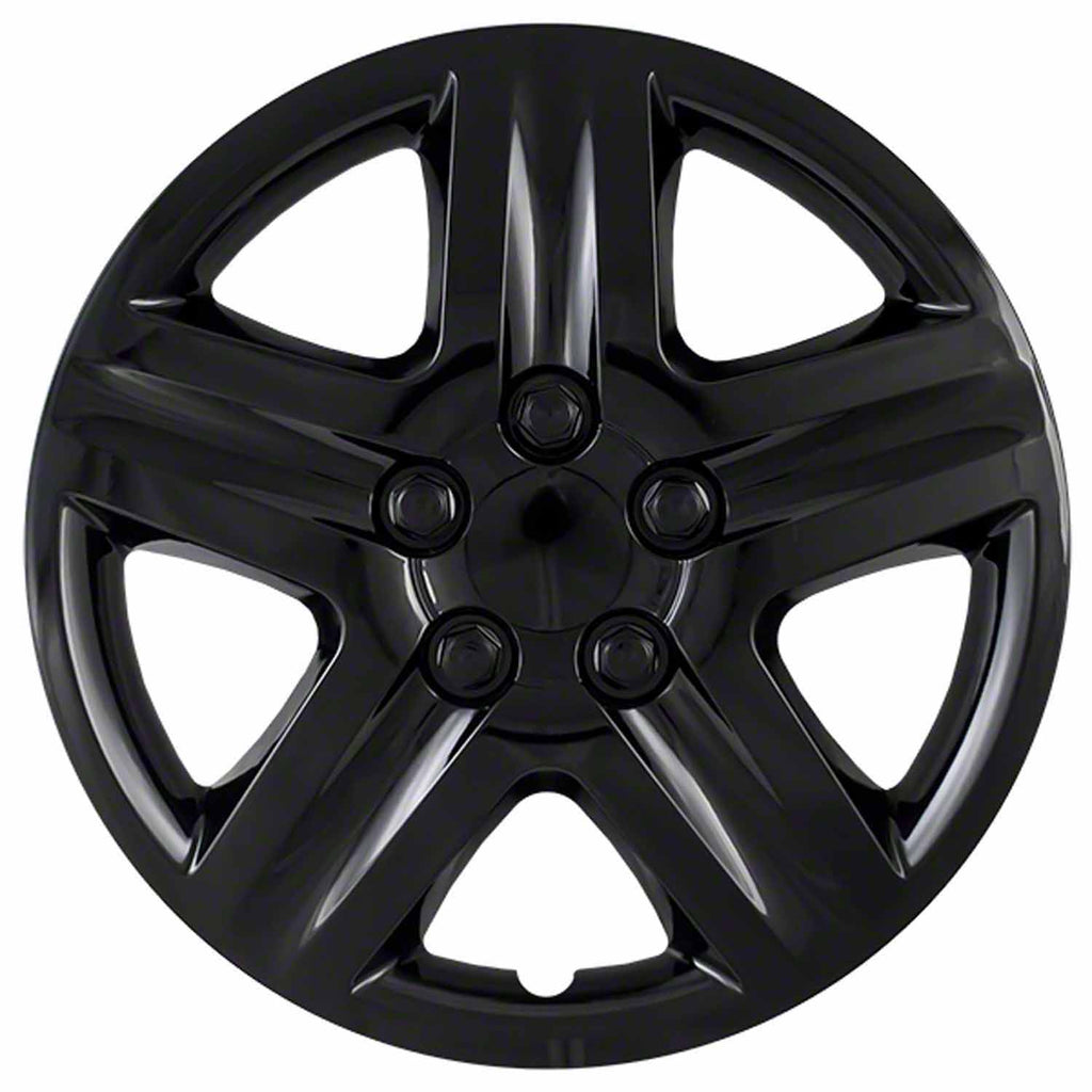 Coast to Coast Wheel Cover 16 Inch 5 Spoke Gloss Black Set Of 4
