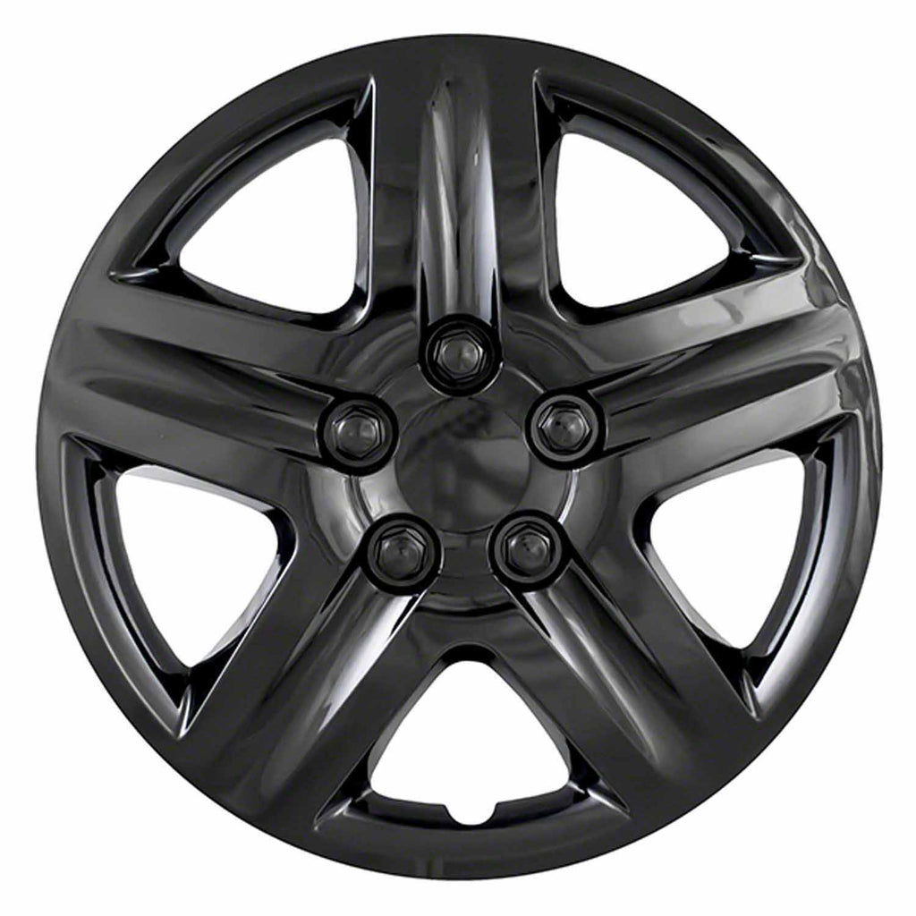 Coast to Coast Wheel Cover 17 Inch 5 Spoke Gloss Black Set Of 4