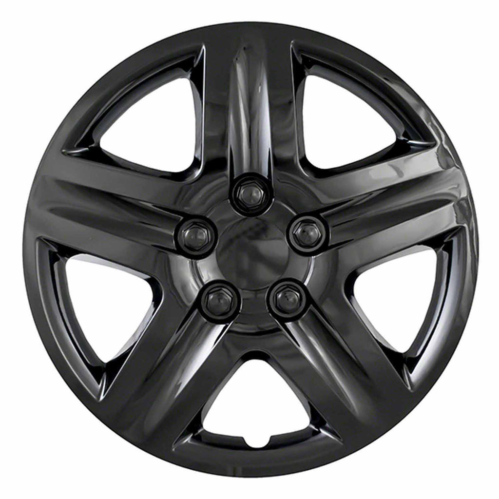 Coast to Coast Wheel Cover 18 Inch 5 Spoke Gloss Black Set Of 4