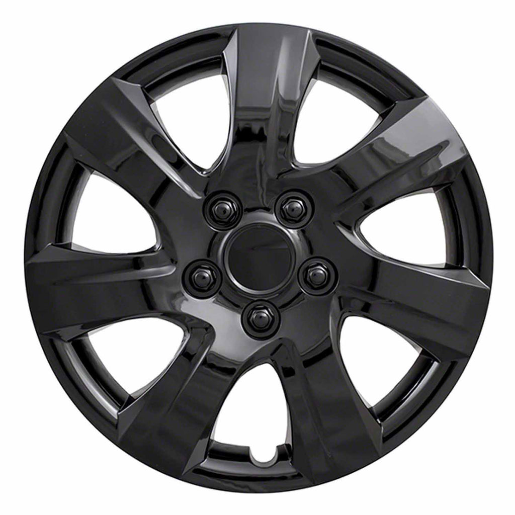 Coast to Coast Wheel Cover 16 Inch 7 Spoke Gloss Black Set Of 4