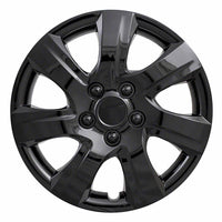 Coast to Coast Wheel Cover 16 Inch 7 Spoke Gloss Black Set Of 4