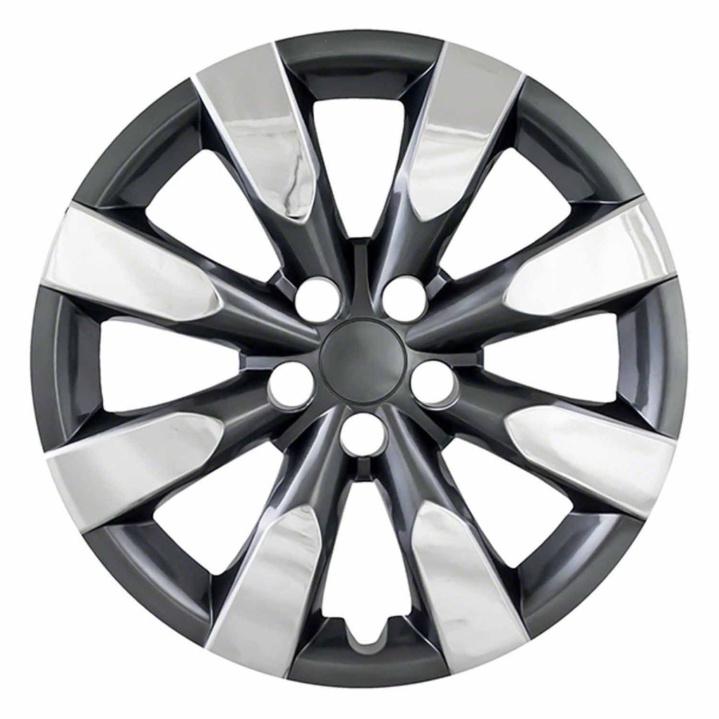 Coast to Coast Wheel Cover 16 Inch 8 Spok Chrome Charcoal Set Of 4