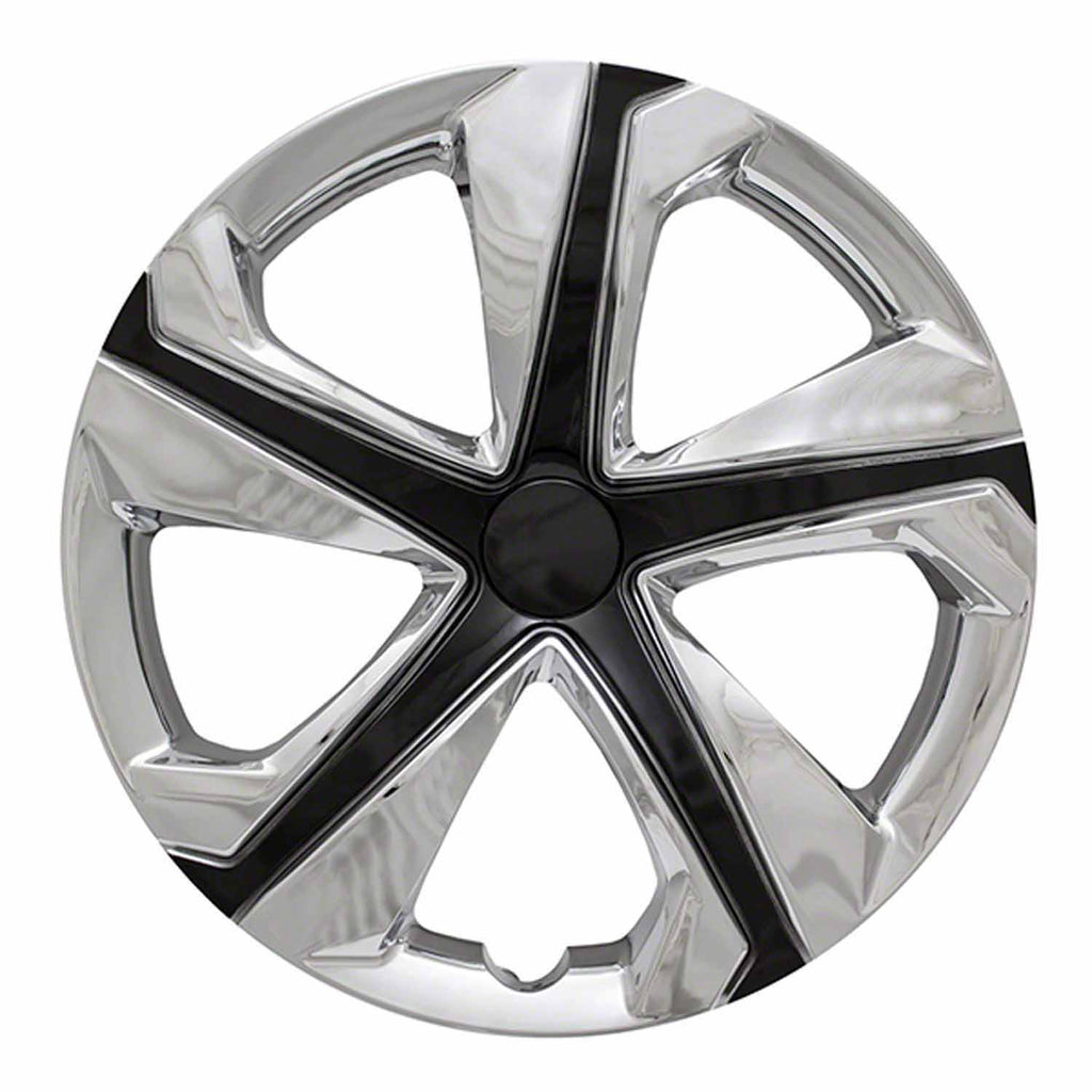 Coast to Coast Wheel Cover 16 Inch 5 Spoke Chrome Black Set Of 4