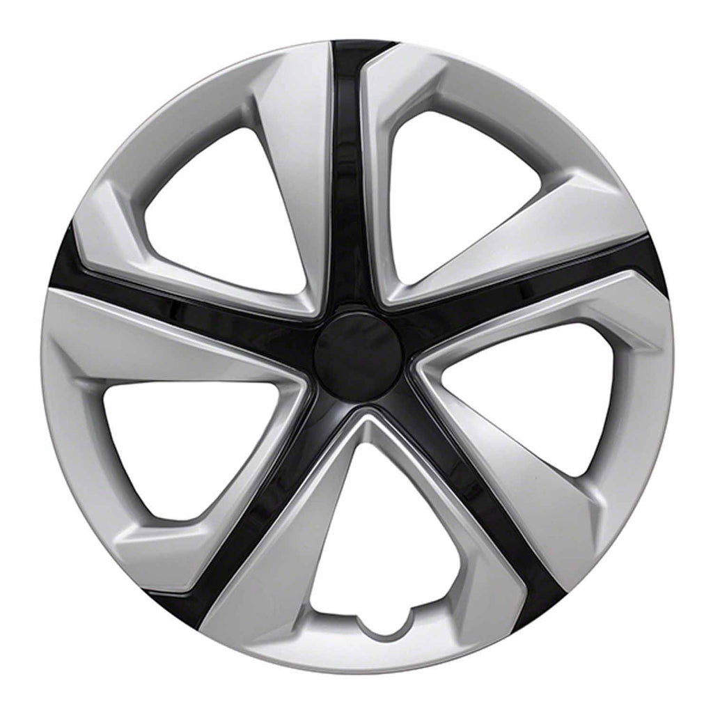Coast to Coast Wheel Cover 16 Inch 5 Spoke Silver Black Set Of 4