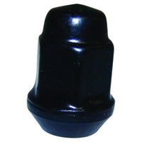 Black Capped Lug Nut for Multiple Jeep, Dodge, Chrysler Models; 1/2"-20