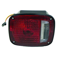Left Tail Lamp w/ Black Body; w/ License Lamp Window for 1976-80 Jeep CJ-5, CJ-7