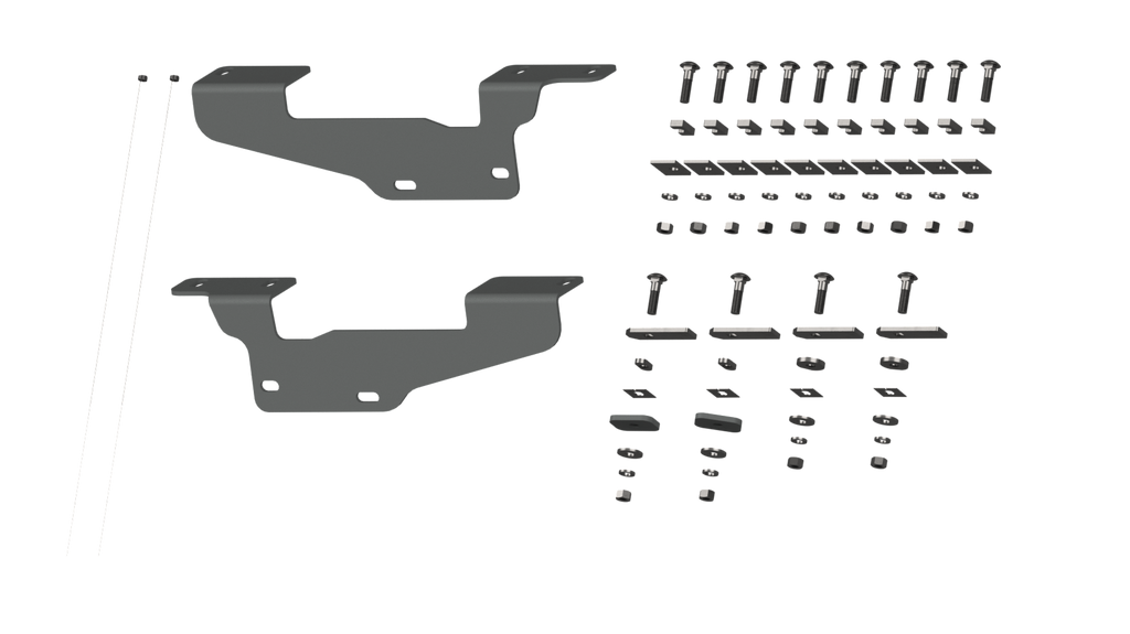 RVR2405 CUSTOM INSTALLATION KIT FOR UNIVERSAL MOUNTING RAILS FOR SOME FORD TRUCKS