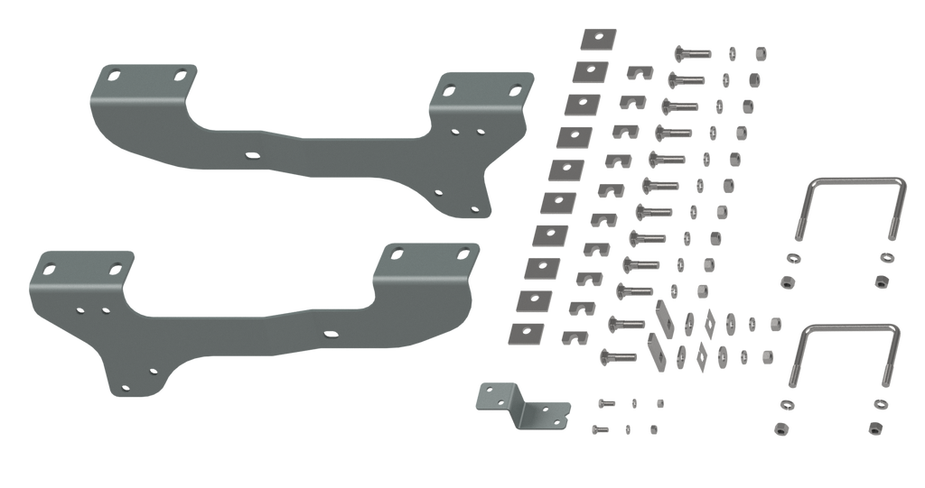 RVR2503 CUSTOM INSTALLATION KIT FOR UNIVERSAL MOUNTING RAILS FOR SOME GM TRUCKS