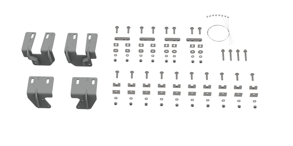 RVR2505 CUSTOM INSTALLATION KIT FOR UNIVERSAL MOUNTING RAILS FOR SOME GM TRUCKS