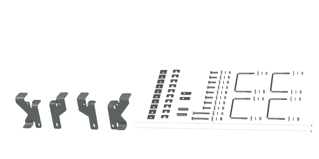 RVR2600 CUSTOM INSTALLATION KIT FOR UNIVERSAL MOUNTING RAILS FOR SOME RAM TRUCKS