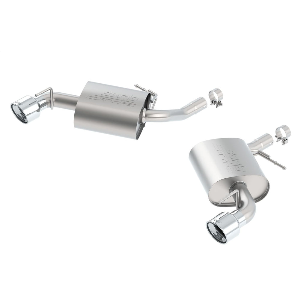 Borla 11928 | Borla S-Type Axle-Back Exhaust System for 2016-2018 Chevrolet Camaro 3.6L V6 Automatic/ Manual Transmission. Rear Wheel Drive 2-Door Single Split Rear Exit, Non-NPP.