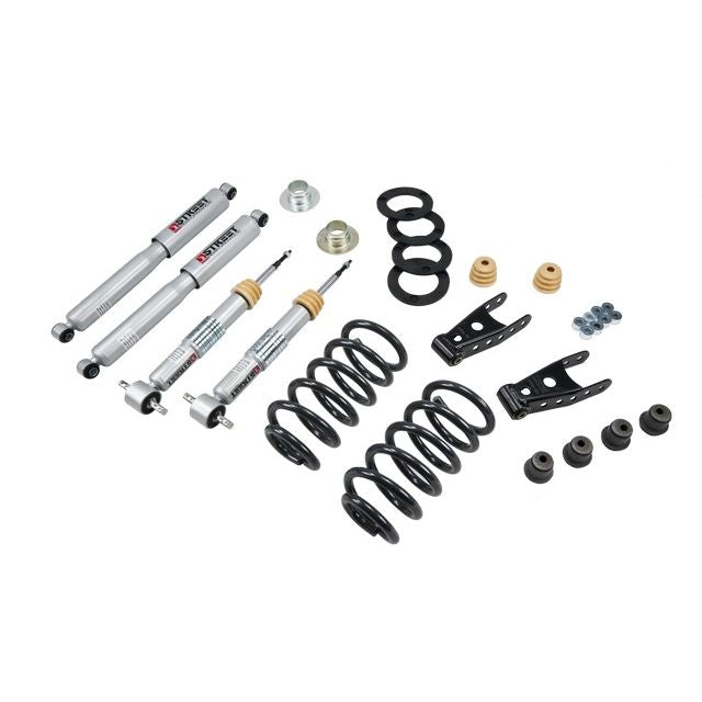 BELLTECH 640SP LOWERING KITS  Front And Rear Complete Kit W/ Street Performance Shocks 2007-2013 Chevrolet Silverado/Sierra (Std Cab) 1 in. or 2 in. F/2 in. or 3 in. R drop W/ Street Performance Shocks