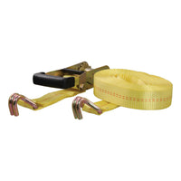 27' Yellow Cargo Strap with J-Hooks (3333 lbs.)