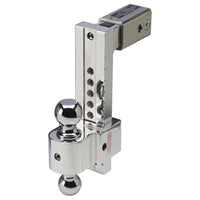 Flash STBM adj alum ball mount, anti-rattle, 10'' drop, stainless 2'' & 2-5/16''