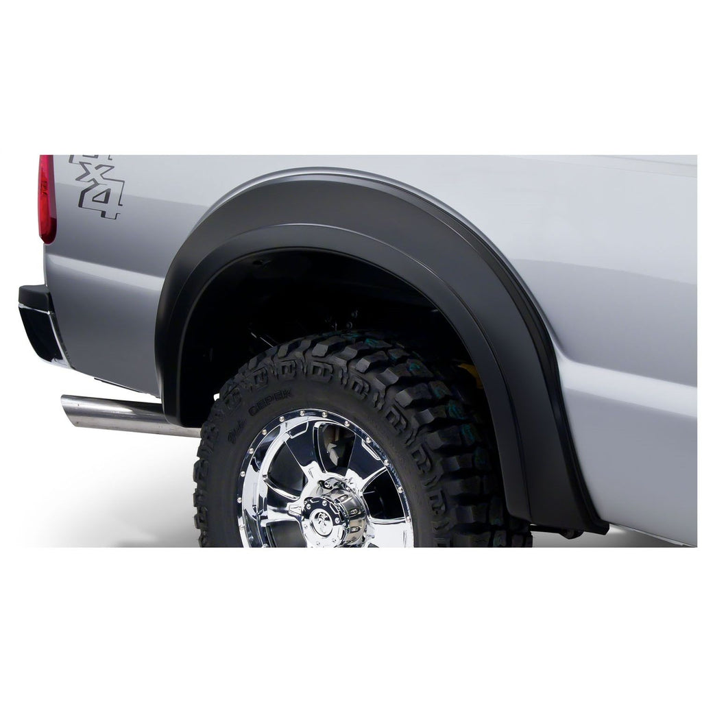 Bushwacker 20088-02 Black Extend-A-Fender Style Smooth Finish Rear Fender Flares for 2017-2022 Ford F-250/F-350 Super Duty