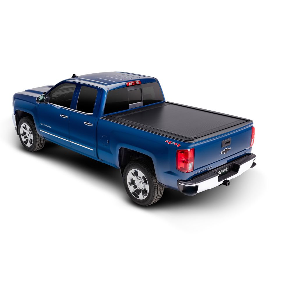 Retrax 70466 - PowertraxONE MX Retractable Tonneau Cover - One Piece Polycarbonate Construction - Electric Cover - 2014-2018 (2019 Legacy/Limited) Chevy Silverado/GMC Sierra 1500/2015-2019 2500 HD/3500 HD 6' 6 Bed with Stake Pockets - Standard Rails