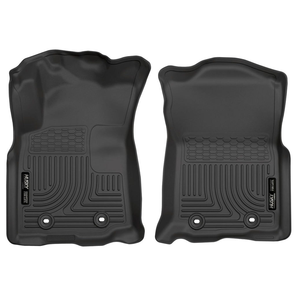 Husky Liners 13971 | Husky Liners Front Floor Liners, Fits 18-C TACOMA AT DOUBLE CAB/ACCESS CAB FRONT FLOOR LINERS WEATHERBEATER BLACK