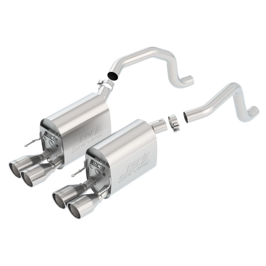 Borla 11811 | Borla S-Type II Axle-Back Exhaust System for 2009-2013 Chevrolet Corvette (C6) 6.2L V8 Automatic; Manual Transmission; Rear Wheel Drive (RWD) 2-Door Coupe; Convertible.