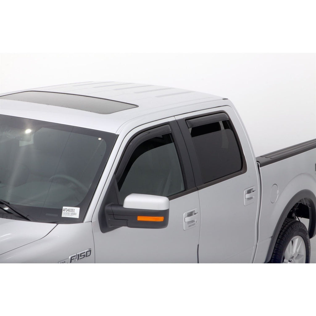 Auto Ventshade 194155 In-Channel Ventvisor Side Window Deflector 4-Piece Set For 2009-2014 Ford F-150 SuperCrew Also Fits 2010-2014 Raptor SuperCrew