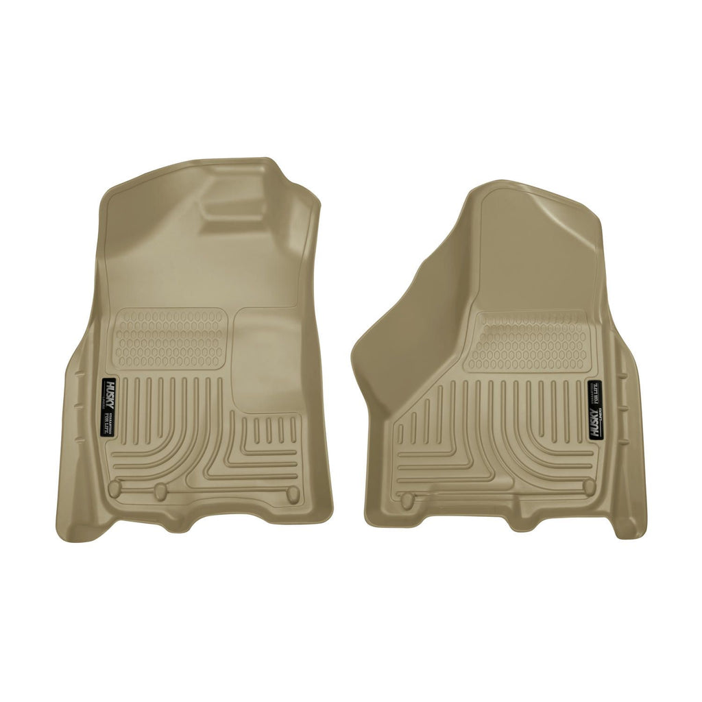 Husky Liners 18003 | Husky Liners Front Floor Liners, Fits 09-15 RAM 1500/2500/3500 W/ONE OR TWO CARPET HOOKS FRONT FLOOR LINERS TAN