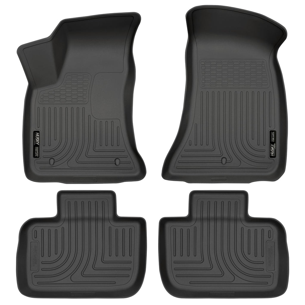 Husky Liners 98061 | Husky Liners Front & 2nd Seat Floor Liners, Fits 11-C CHARGER/CHRYSLER 300 (RWD ONLY) CUSTOM MOLDED FRONT & 2ND SEAT WEATHERBEATER FLOOR LINERS BLAC