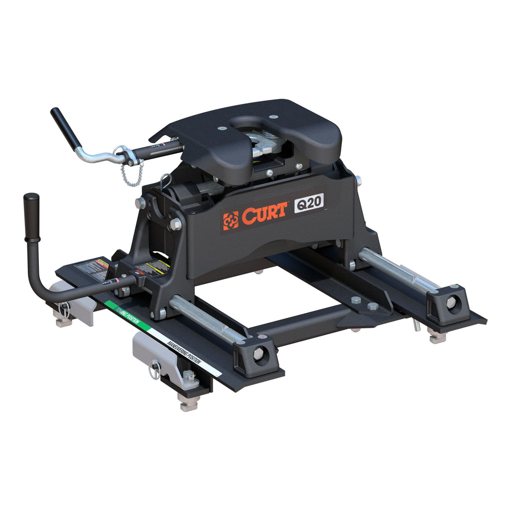 Q20 Sliding 5th Wheel Hitch 20K Select Silverado Sierra 6.5' Bed Puck System