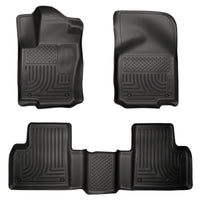 Husky Liners 98981 | Husky Liners Front & 2nd Seat Floor Liners, Fits 12-16 MERCEDES ML350 WEATHERBEATER FRONT & 2ND SEAT FLOOR LINERS BLACK
