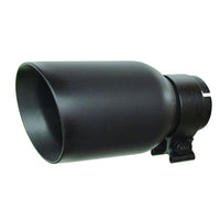Go Rhino - GRT21248FB - Textured black powder coated Stainless Steel Exhaust Tip