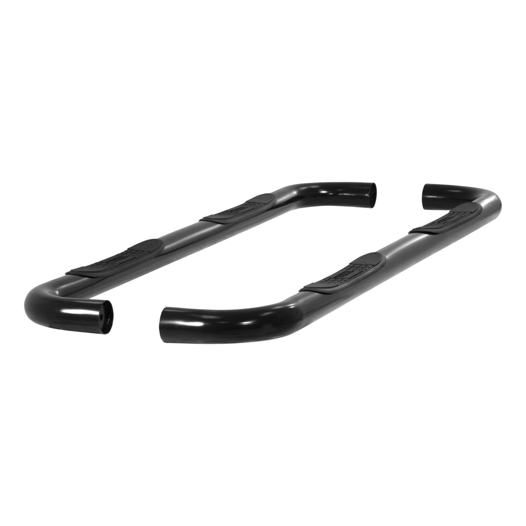 3" Round Black Steel Side Bars Select Silverado Sierra 1500 2500 3500 HD