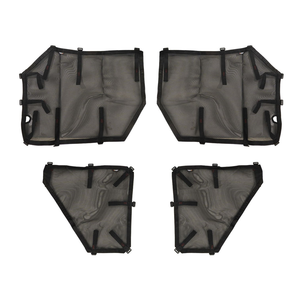 Rugged Ridge 13579.58 | Fortis Tube Door Covers, Full Set, Black; 07-18 Jeep Wrangler JKU