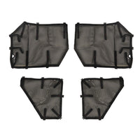 Rugged Ridge 13579.58 | Fortis Tube Door Covers, Full Set, Black; 07-18 Jeep Wrangler JKU