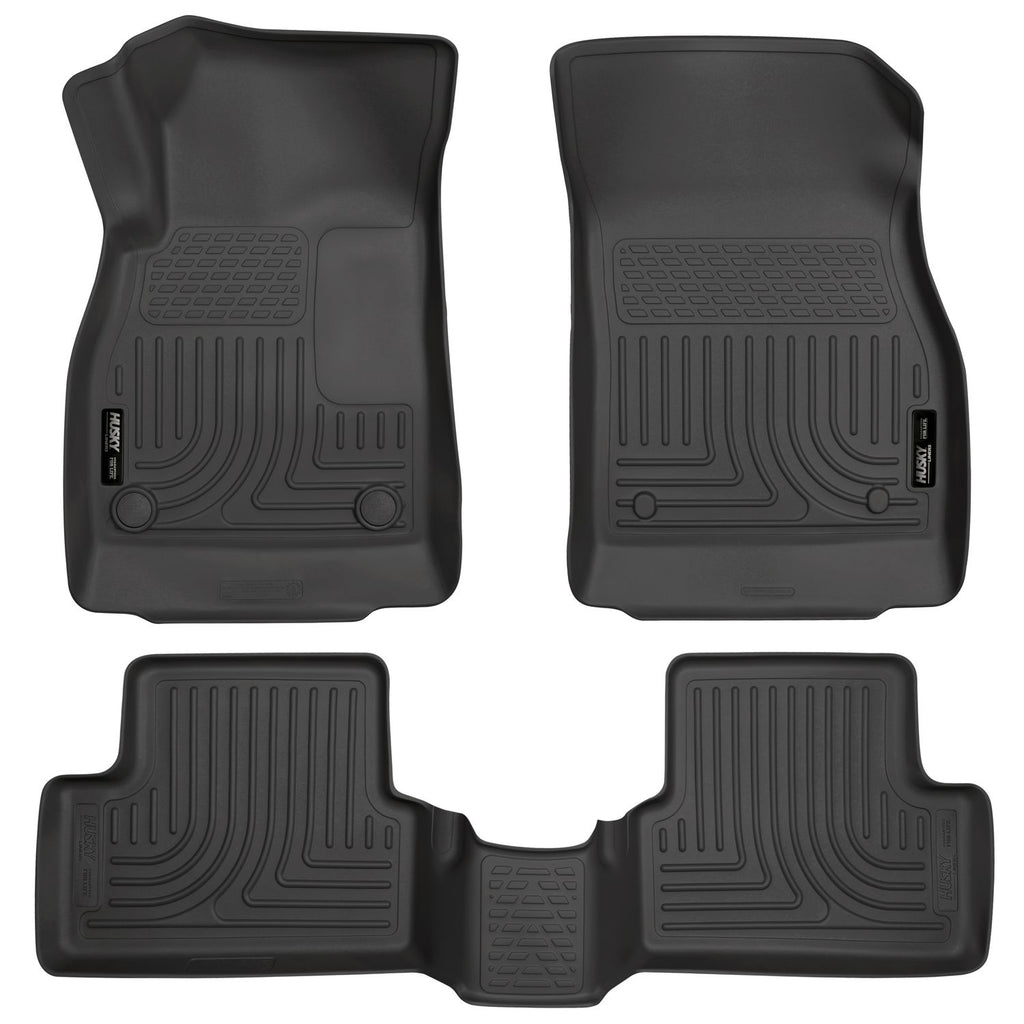 Husky Liners 98151 | Husky Liners Front & 2nd Seat Floor Liners, Fits 11-16 REGAL CUSTOM MOLDED FRONT & 2ND SEAT WEATHERBEATER FLOOR LINERS BLACK
