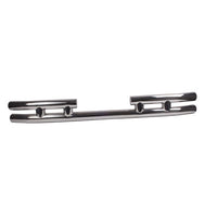 Rugged Ridge OMI-11573.03 | Double Tube Rear Bumper, 3 Inch, Stainless Steel; 87-06 Wrangler YJ/TJ