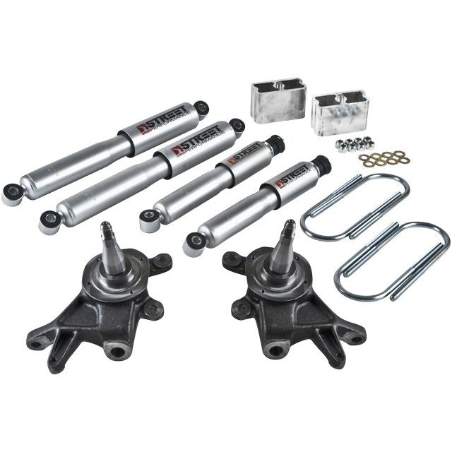 BELLTECH 440SP LOWERING KITS  Front And Rear Complete Kit W/ Street Performance Shocks 1983-1997 Nissan Pickup & Hardbody 2 in. F/3 in. R drop W/ Street Performance Shocks