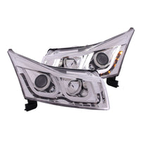 ANZO USA-121461 | Projector Headlight Set; Clear Lens; Chrome Housing;Pair w/U-Bar;