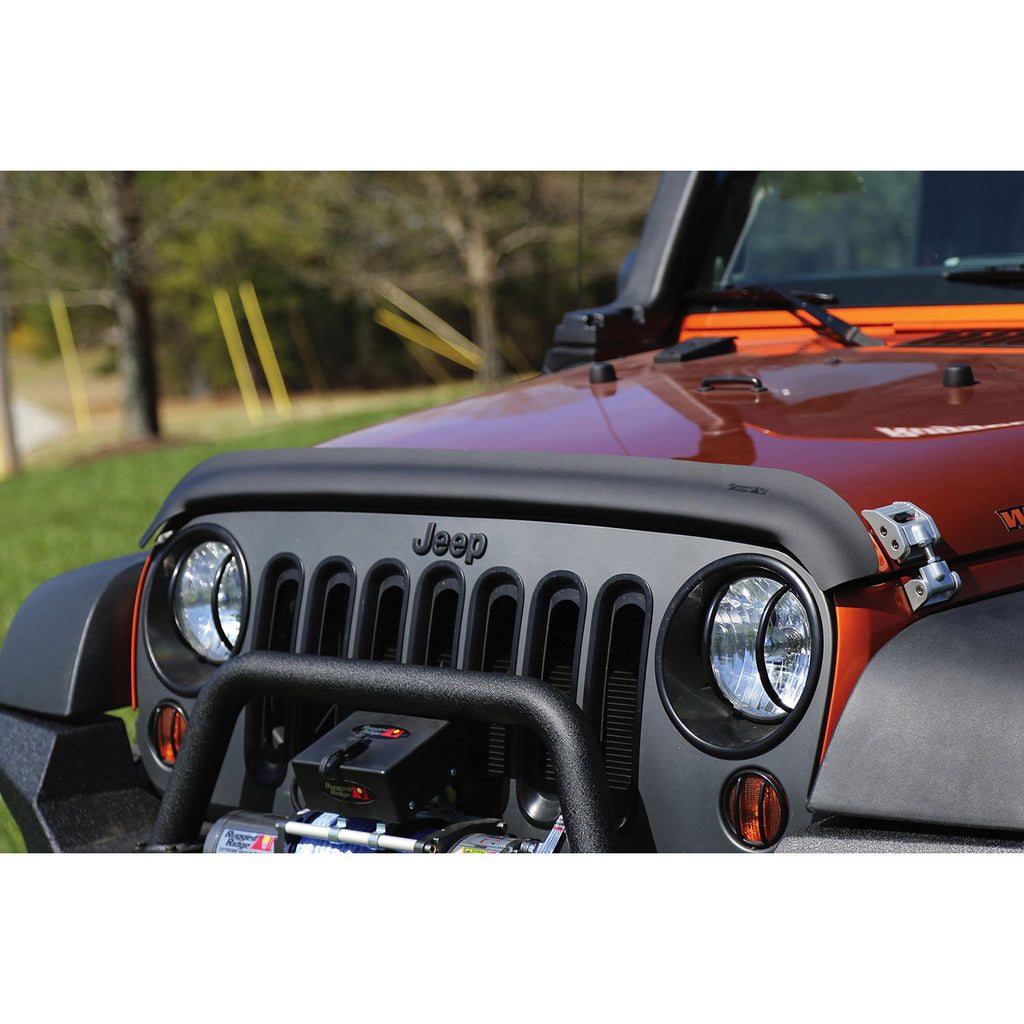 Rugged Ridge 11348.02 | Bug Deflector, Matte Black; 07-16 Jeep Wrangler JK
