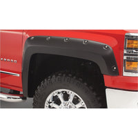 Bushwacker 60015-07 Black Pocket/Rivet Style Textured Finish Front Fender Flares for 1986-1995 Suzuki Samurai