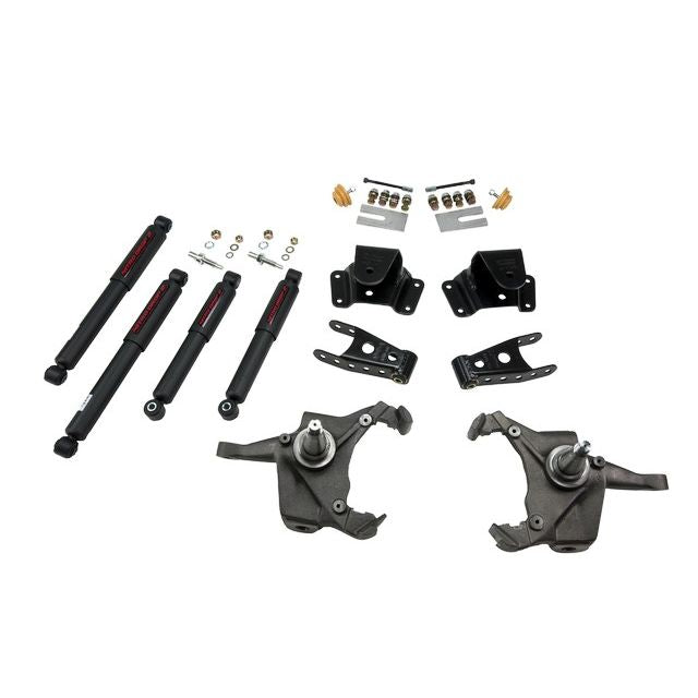 BELLTECH 728ND LOWERING KITS  Front And Rear Complete Kit W/ Nitro Drop 2 Shocks 1975-1991 Chevrolet Silverado C30 1 Ton (Crew Cab & Dually Only) 3 in. F/4 in. R drop W/ Nitro Drop II Shocks