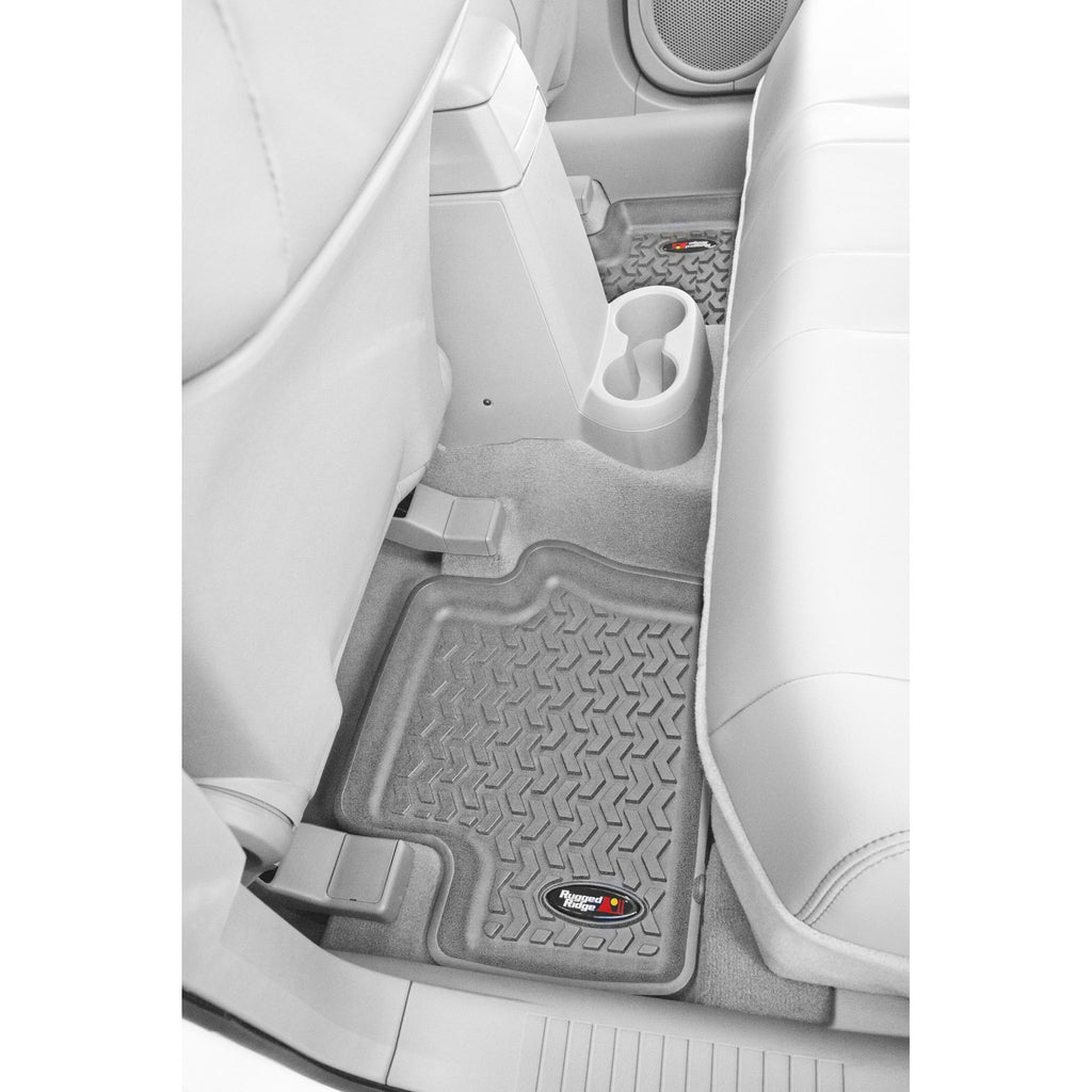 Rugged Ridge 14950.20 | Floor Liners, Rear, Gray; 08-12 Jeep Liberty KK
