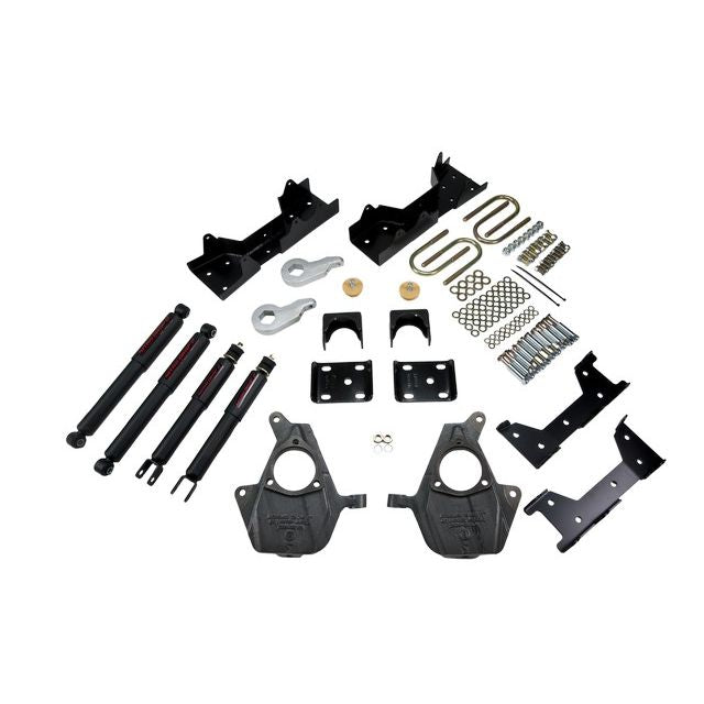 BELLTECH 657ND LOWERING KITS  Front And Rear Complete Kit W/ Nitro Drop 2 Shocks 2005-2006 Chevrolet Silverado/Sierra (Std Cab w/ Factory Front Torsion bar) 3 in. or 4 in. F/6 in. R drop W/ Nitro Drop II Shocks