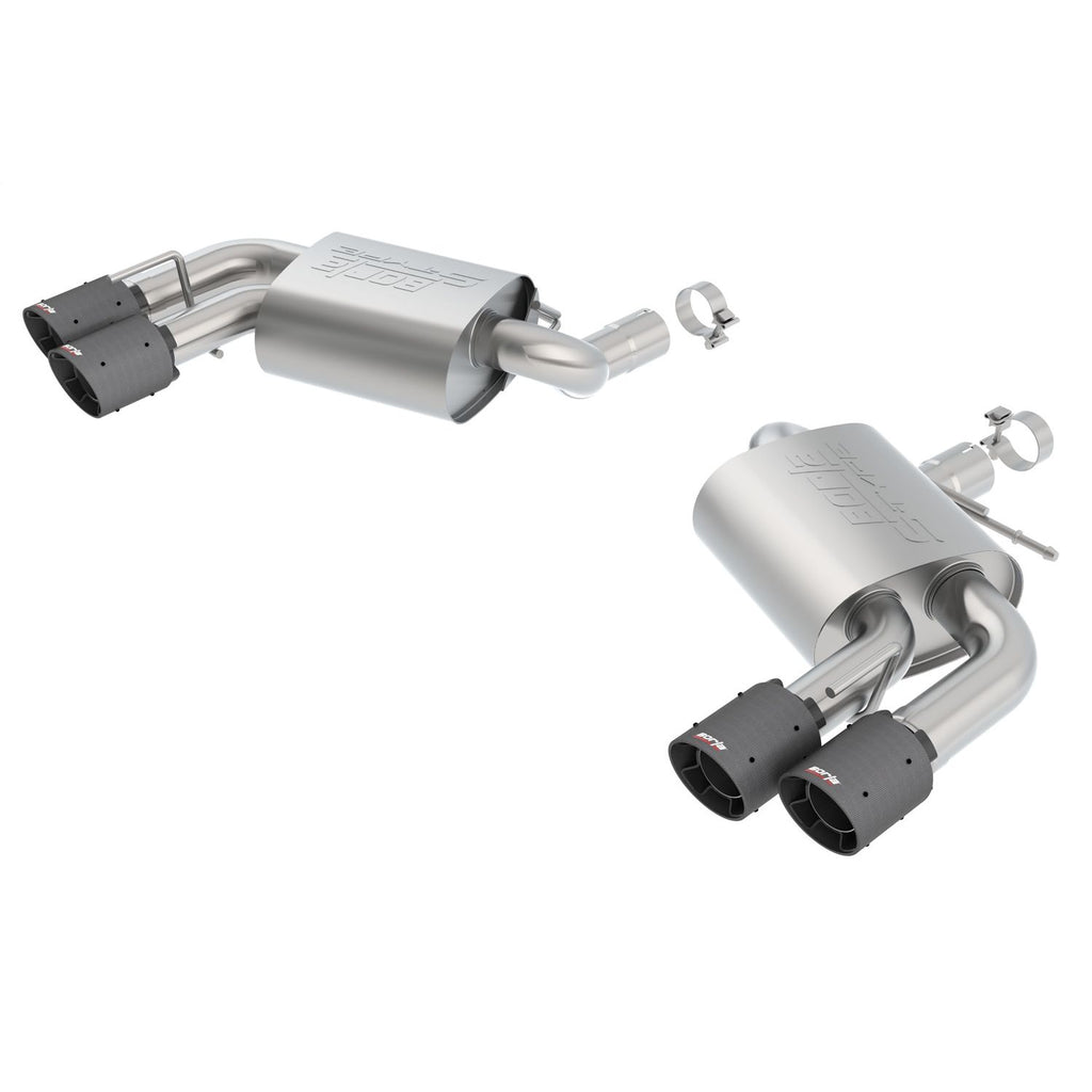 Borla 11920CFBA | Borla S-Type Axle-Back Exhaust System for 2016-2021 Chevrolet Camaro SS 6.2L V8 Automatic; Manual Transmission; 2-Door equipped with Dual Mode Exhaust (NPP) or Dual Split Rear Exit bumper.
