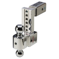 Flash STBM adj alum ball mount, anti-rattle, 6'' drop, stainless 2'' & 2-5/16''