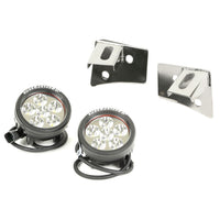 Rugged Ridge 11028.11 | Windshield Bracket LED Kit, Stainless Steel, Round; 07-16 Wrangler JK