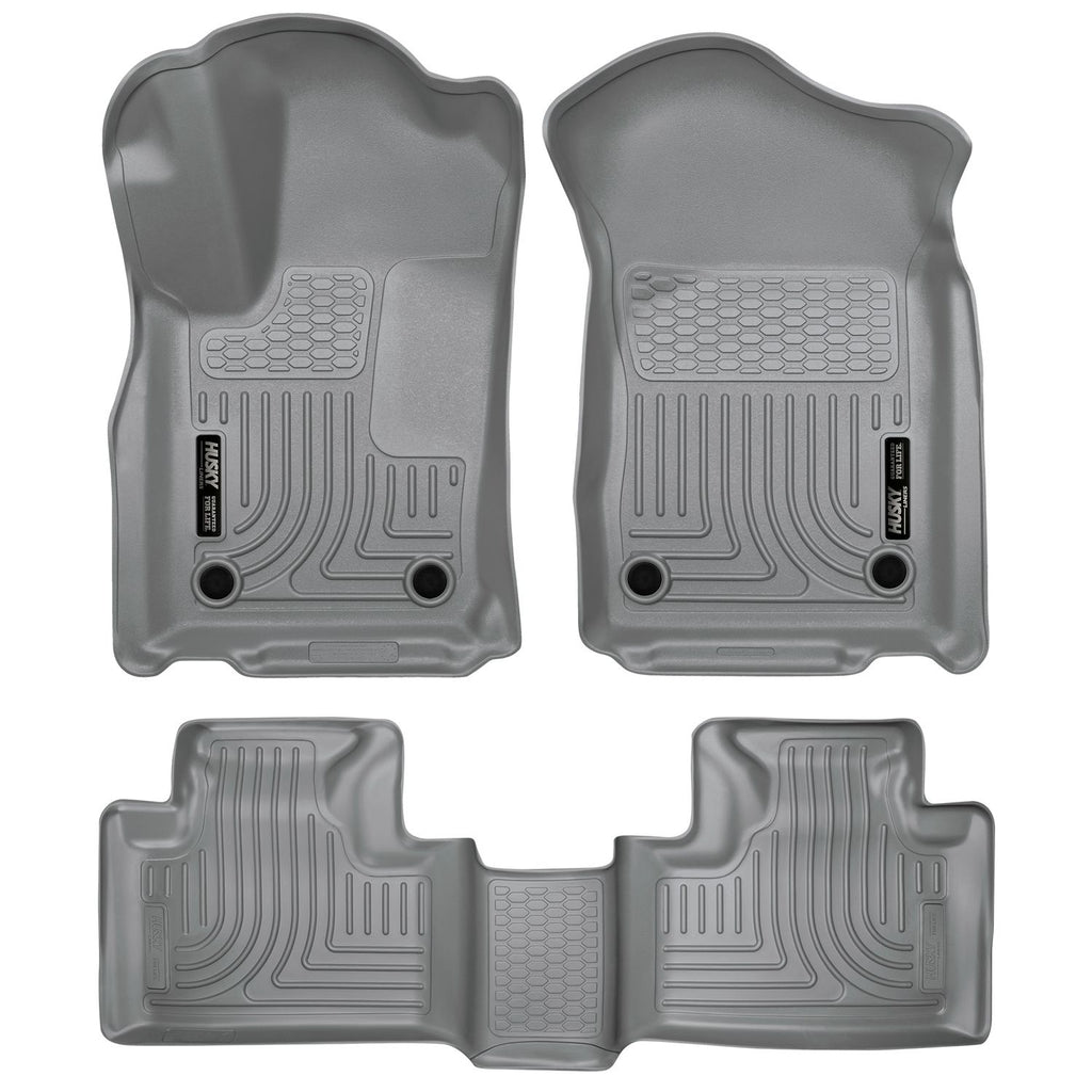 Husky Liners 99152 | Husky Liners Front & 2nd Seat Floor Liners, Fits 16-C DURANGO/GRAND CHEROKEE/DURANGO 2ND AND 3RD ROW WEATHERBEATER SERIES GREY