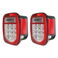 ANZO USA-861082 | Tail Light Assembly; LED; Red/Clear Lens; Chrome Housing;Pair