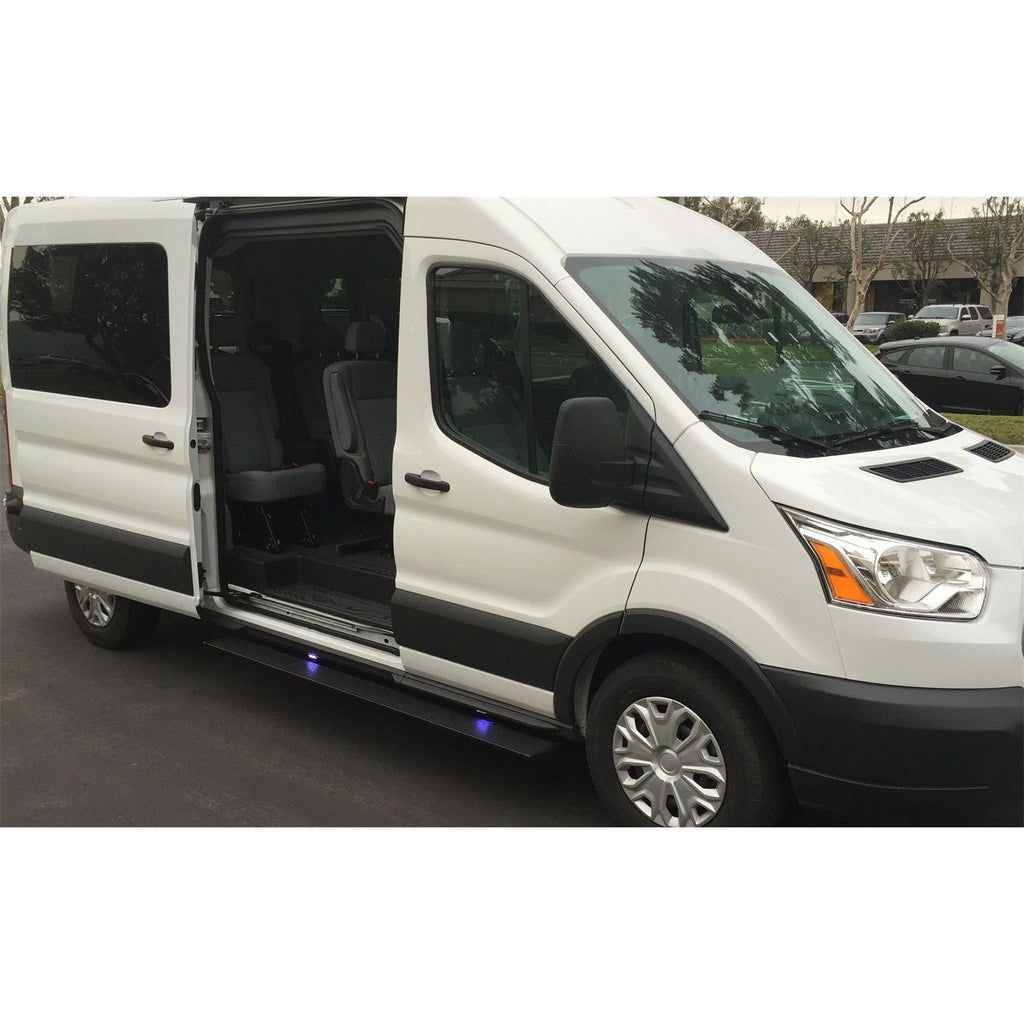 AMP Research 76159-01A PowerStep Electric Running Board Plug N Play System for 2014-2018 Ford Transit (Passenger Side Only) Gas Only