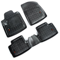 Rugged Ridge 12987.34 | Floor Liners, Kit, Black, Front/Rear; 14-16 Jeep Cherokee KL